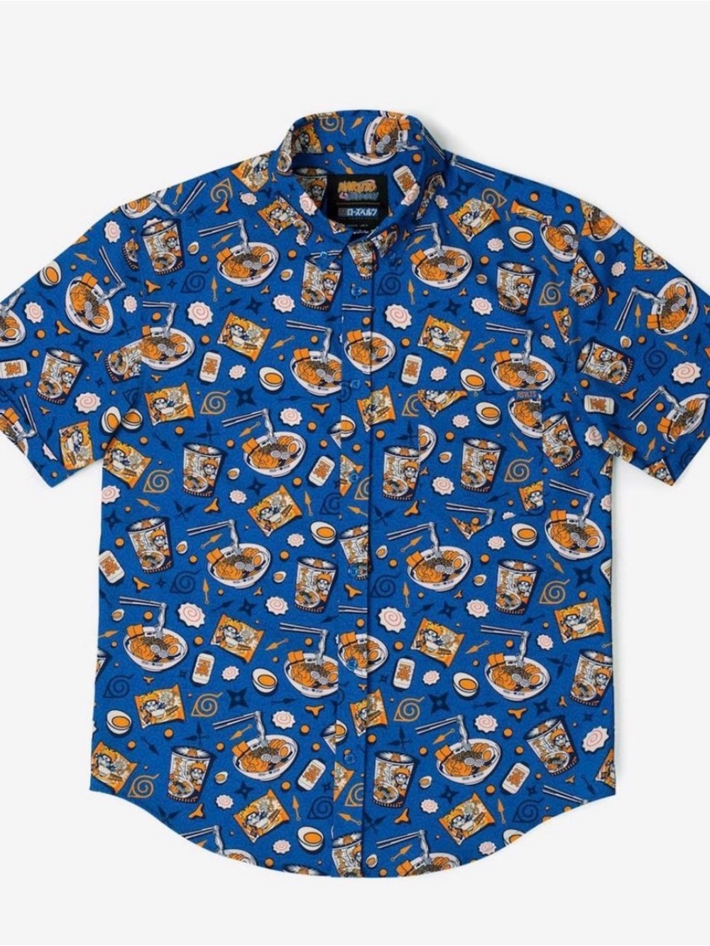 RSVLTS Naruto Shippuden Ramen Men’s Large Button Down Shirt